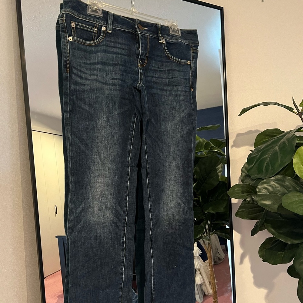 Dark denim boot cut jeans from American eagle size 8